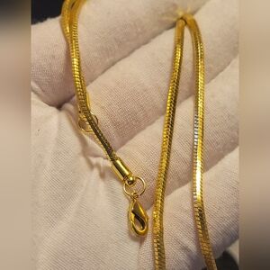 2.6mm Gold Plated Snake Chain Necklace - New